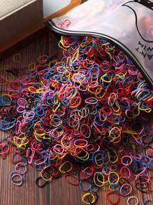 2000pcs/Set Colorful High Stretch Hair Ties For Women, Disposable Ponytail Holder Hair Accessories