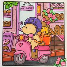 [Handmade Essential] Cozy Cuties Healing Painting & Coloring Book, Beginner-Friendly Tracing, Stress Relief Doodle, Simple & Large Relaxing Designs, Cute Character, Thick & Non-Transparent, Suitable For Stationery, School Supplies, Great Gift For Girls, Valentine's Day, New Year - COZY CUTIES - View 4