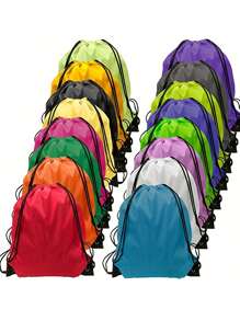 1 件抽绳背包：耐用尼龙运动包，抽绳背包，防水，轻便，可调节肩带，纯色，手洗，适合跑步、橄榄球、篮球、羽毛球、户外运动、登山、探索、露营、冲浪、户外活动，男女通用