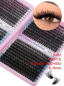 800/760/571/774/784pcs D-Curl High Capacity Individual Lashes Set, DIY Lash Clusters, Natural & Fluffy, Lightweight & Soft, Reusable, Single Strand Segmented False Lashes, Lash Extension, 10D/20D/30D/40D/30D/40D/50D/60D/50D/60D/80D/100D, Suitable For Beginners For Home Or Outdoor Use, Applicable For Daily Life, Wedding, Date, Party, Music Festival, Student Back To School Gift, Lash Clusters, Individual False Lashes, False Eyelashes - D - View 9