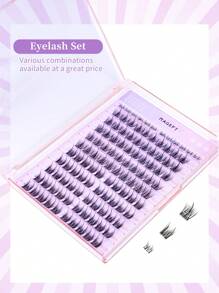 MAANGE 112根CC卷翘DIY单根假睫毛，5-13毫米细密浓密型假睫毛，单根装，高密度，自然妆效，可重复使用，新手友好型睫毛卷翘度，浓密效果，打造娃娃妆，戏剧性妆容 - CC - 查看 9