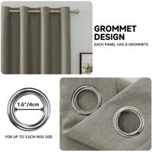 Ystyle Opaque Curtains Set Of 2 - Dark Beige - View 6