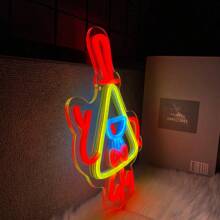 Neonowe znaki dekoracyjne z serii anime, w tym dinozaury / koty szczęścia jedzące makaron / kot i księżyc z anime / postać z anime / kupidyn / chmury z anime, neonowe światła LED do dekoracji ścian, dekoracja pokoju gier, nadająca się do sypialni, pokoju gier, pokoju e-sportowego, męskiej jaskini, baru, klubu, prezentu urodzinowego, zasilana przez USB, energooszczędna, bez ogrzewania, w zestawie łańcuszek do zawieszania, łatwa instalacja