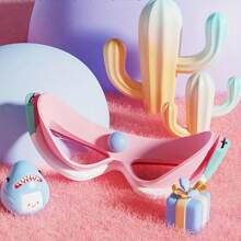 1pc Children's Clear Large Frame Swimming Goggles, Waterproof Non-Slip Swimming Cap, For Summer Swimming Pool, Beach, Surfing, - Multicolor - View 4