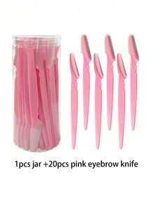 70/24/12/6pcs Multi-Color Grooming Razor Set, Eyebrow Trimmer And Razor, Callus Remover And Body Hair Removal Tool, Face And Eyebrow Razor Set With Long Handle Blades And Precision Protective Cover, Suitable For Daily Use Or Travel, Multifunctional Eyebrow Trimmer, Sharp Stainless Steel Eyebrow Tool With Protective Cover, For Eyebrows, Lip Hair,Giveaways,Travel,Cheap Stuff,Travel Essential - Red - View 26