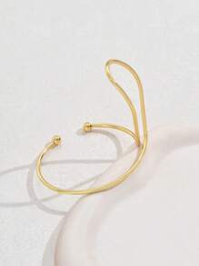 1 件女士金色几何水钻手镯，适合日常佩戴和派对