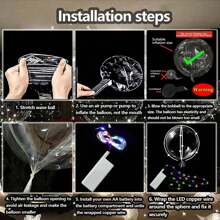 5 件/7 件/8 件/10 件/9 件/1 件/2 件 LED 发光透明气球 - 适用于婚礼(需要充满氦气才能漂浮)、生日和单身派对、带氛围照明气球(不含电池)、圣诞派对装饰、情人节装饰、周年纪念、场景装饰 - LED發光燈串 - 查看 5