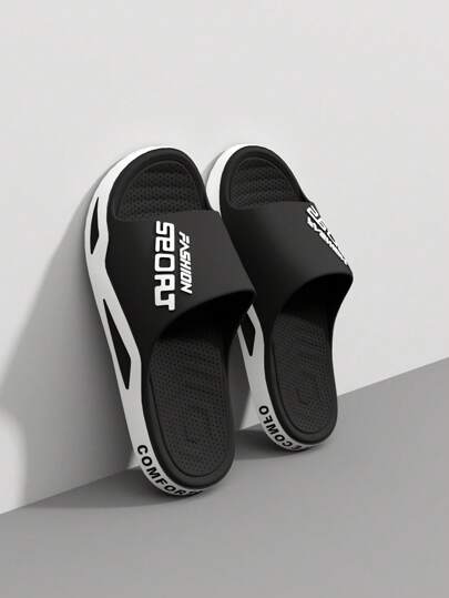 男士时尚户外/室内防滑耐磨舒适拖鞋，适合散步、漫步、海滩