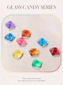 莱娅小姐9件15ML春夏冰透明果冻多巴胺玻璃糖果彩虹马卡龙色系列凝胶指甲油流行美白水晶玻璃珠彩色凝胶清漆高度通用透明绿蓝紫黄橙粉色红琥珀色指甲可叠加水晶猫眼需要UV干燥 - 彩色 - 查看 4