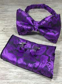 3 件套男士时尚佩斯利花纹和腰果花蝴蝶结 - 彩色 - 查看 15