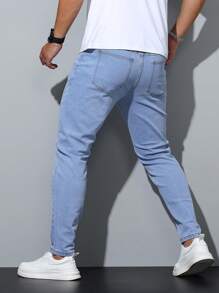 1 件装男士弹力牛仔裤，韩版修身休闲裤