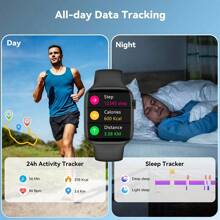 Microwear Unisex Sports Smart Watch, Multi-Function Smartwatch For Men Women With Wireless Call Receiver /Wireless Music, Multiple Sports Modes,Message Reminder, Sedentary Reminder,Pedometer,Suitable For Android And IPhone,Upgrade Version