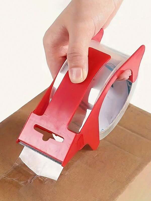 1 PIEZA/3 PIEZAS/5 PIEZAS Juego de dispensadores de cinta pesados (para cintas de ≤4.8mm de ancho) - Rojo, sin necesidad de energía, plástico - Ideal para oficina y uso doméstico, excelente para envíos seguros de regreso a la escuela