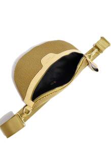 New Minimalist Rhinestone Fashion Chest Bag, Multifunctional Versatile Wide Strap Crossbody Bag & Phone Pouch - Yellow - View 5