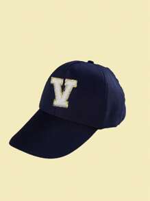 1pc A-Z Letter Kids Baseball Cap, Casual Solid Color Snapback Hip Hop Hat, Unisex Sun Protection - Multicolor - View 36