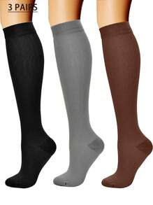 1 Pair/3 Pairs Of Compression Socks Are The Best Support For Women's Outdoor Sports Running Bicycles - Multicolor - View 9
