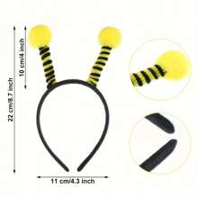 1/3 Pcs Bee Headband With Antennae And Feeler Headpiece, For Bee Themed Party Decoration