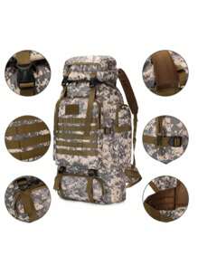 Men's 80L Cargo Backpack Reinforced Backpack Topíssima - 黑色 - 查看 4