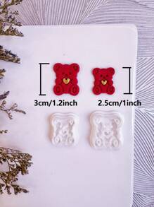 2pcs Care Bear Clay Cutters | Cartoon Theme Clay Cutters | Boho Clay Cutter | Flower Cutters For Earring Making | Clay Earring Cutters | Polymer Clay Tools |Polymer Clay Cutter For Jewelry Making | Jewelry Making Kit - White - View 8