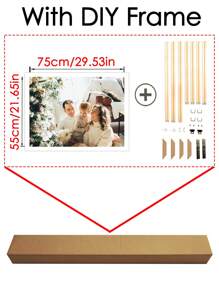 1Pc Custom Picture Print On Canvas With DIY Frame,Suitable For Wall Decoration Wedding Or Home Decor Gift For Friends And Family Customize Pictures Of People Scenery Lovely Pets And Daily Life. Anniversary Of Friends, Valentine's Day, Mother's Day, Birthday, Children's Day, Unique Ideal Gifts For Her Boyfriend,Girlfriend For Valentine's Day,For Anniversaries,For Weddings Living Room,Home