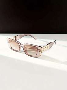 2pcs Square Frame Boys Girls Universal Chain Decoration, Stylish Black Luxury Fashion, Suitable For Beach, Daily Life, Vacation, Outdoor Travel - Multicolor - View 4