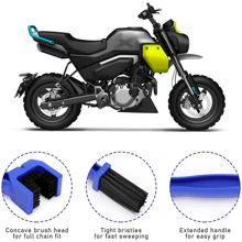 1 pieza Lavadora de cadena de bicicleta o motocicleta, cepillos para limpiar la suciedad de la cadena y los engranajes de la motocicleta, herramienta de cepillo de limpieza de cadena de bicicleta universal para bicicleta de montaña y motocicleta de uso pesado