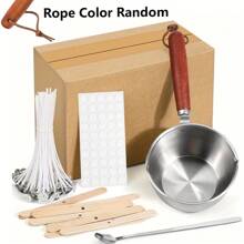 Multi-Purpose Stainless Steel Wax Melter Set With Pot, Spoons, Wicks, Wick Stickers, Stand, Durable, Suitable For DIY Candle And Soap Making, Wax Melter For Candle Production