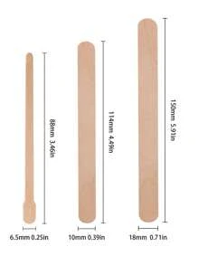 200 piezas Palitos de madera desechables, palitos de cera de madera - Aplicadores para depilación de cejas, labios, nariz. Palitos pequeños para aplicación de cera para una piel suave, uso profesional de hidroterapia y en el hogar, palitos para cera, palitos para raspar cera, palitos de manualidades, palas para cera, palitos de cera de madera para depilación corporal y facial, cejas, labios, nariz, palitos para aplicación de cera, palitos para manualidades, accesorios y productos para el cabello para barbería, salón de belleza y artículos esenciales de viaje
