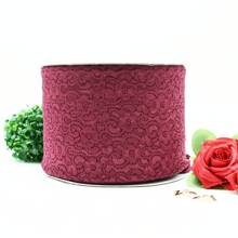 Cinta de 5 metros | Rollo de 100 metros de Encaje Elengante - 16.5 cm de Ancho - Modelo: BT002 - Disponible en Diversos Colores - Perfecto para Todos tus Proyectos Creativos - Vino - Ver 3