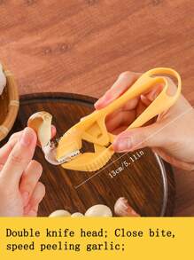 2pcs/1pc Stainless Steel Quick Garlic Peeling Artifact, Without Hurting Your Nails, Freeing Your Hands;