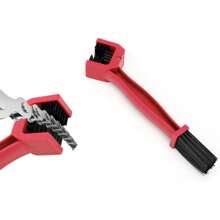 1 pieza Lavadora de cadena de bicicleta o motocicleta, cepillos para limpiar la suciedad de la cadena y los engranajes de la motocicleta, herramienta de cepillo de limpieza de cadena de bicicleta universal para bicicleta de montaña y motocicleta de uso pesado