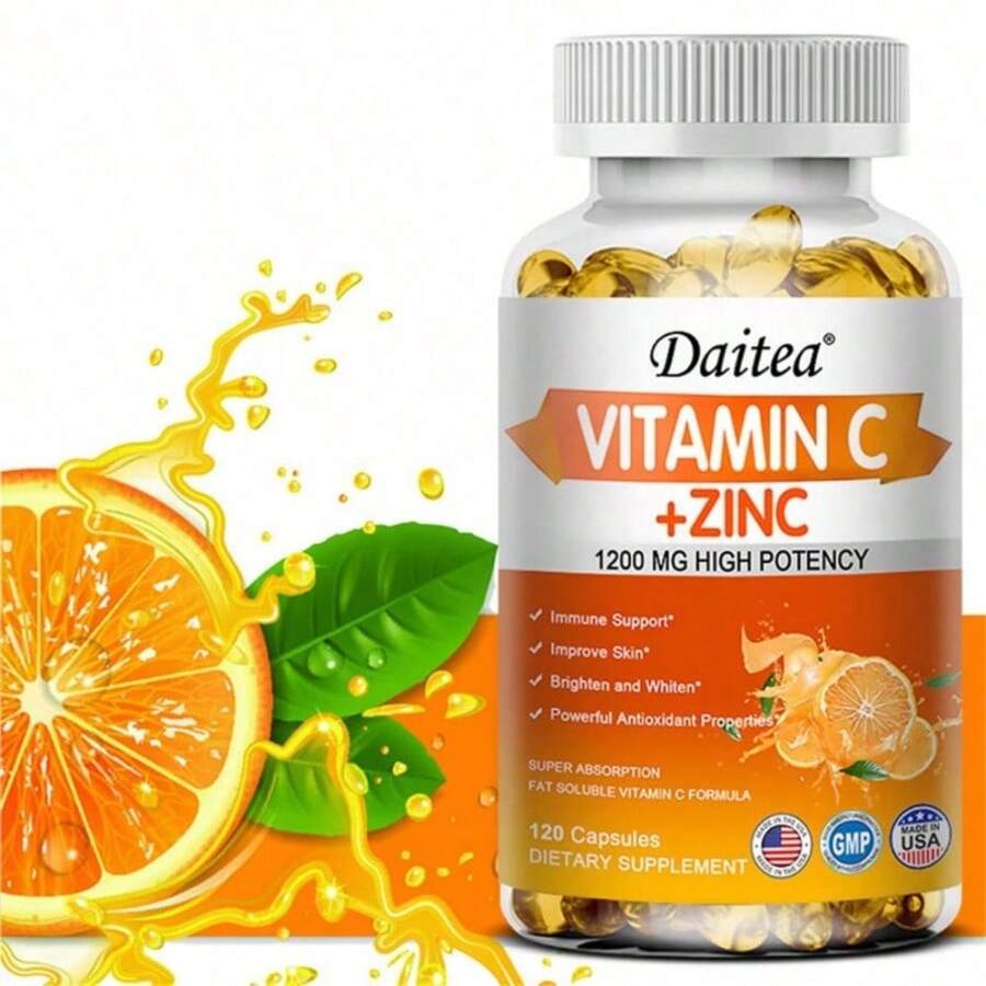 Vitamin C Softgels - Immune & Skin Support, Antioxidant Supplement For Men And Women - 120 Softgels - 1 chai - Xem 1