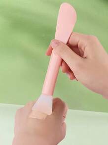 4/1 件装硅胶面膜刷带刮刀，二合一 DIY 泥面膜混合美容工具