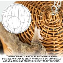 Pet Cage Sleep Bag For Small Animals ,Birds Squirrels Marmosets Rats Hamsters, Metal Frame PP Rattan Durable Water Resistant Safe Material