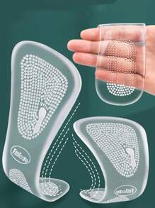 1-Pair Summer High Heels With Seven Cent Insole Silicone Women's Super Soft Bottom Comfortable Anti Pain And Anti Wear Sandals Anti Slip Pad For Shock Absorption And Pain Relief