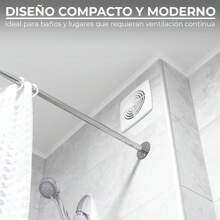 Extractor de Aire Silencioso Ventiladores Elimina Olores, Vapor y Húmedad para Baño Cocina 4 Silencioso - Tipo de Enchufe A USA (110-127V) - Ver 6