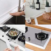 1pc Waterproof Sealing Tape For Kitchen/Bathroom/Toilet/Tile Seam And Corner Line, Self-Adhesive Flexible Caulk Tape For Bathtub And Shower, Easy To Apply Gap Filler For Countertops And Toilet Base, Creates A Tight Seal To Prevent Water Damage, Durable PVC Material, Keeps Your Kitchen And Bathroom Dry And Fresh, Ideal For Sealing Edges And Corners.