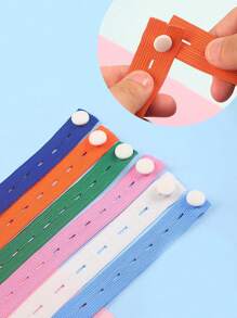 30/50 piezas Bandas elásticas coloridas con botón ajustable - Lona, aptas para almacenamiento de ropa, ahorro de espacio en equipaje, organización de cajones y armarios, sujeción de sábanas, percheros