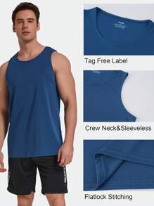 TELALEO 5 Packs Boyfriend Style Men's Workout Tank Tops Sleeveless Mesh Muscle Gym Shirt