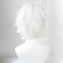 Pelucas cortas y esponjosas de cabello sintético resistente al calor para cosplay del personaje Kaneki Ken de anime, para juego de roles y fiestas