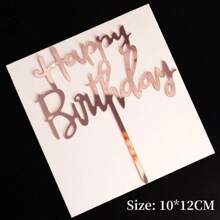 10 Pieces Happy Birthday Cake Toppers, Acrylic Cake Topper Happy Birthday Topper Cake Decoration For Birthday Theme Party Back To School - Multicolor - View 4