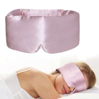 Oogmasker voor vrouwen en mannen, zachte drukloze, verkoelende en verduisterende oogmaskers voor het slapen, groot slaapmasker past op alle hoofden, verstelbaar,