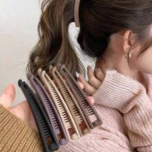 5 Stücke/2 Stücke/1 Stück elegante einfarbige Bananen Haarclips, Hochsteckfrisur Fixator, Twist Klauen, große matte Bananen Haarclips, rutschfeste Haarclips, Dutt Maker, minimalistisch leichte Kunststoff Bananen Haarclips, für den täglichen Gebrauch, starke Pferdeschwanz Fixierung, geeignet für dickes, dünnes, lockiges Haar, zum Tragen, für Partys, Arbeit, Reisen, Badezimmer, ideales Geschenk für Familie und Freunde, Valentinstag, Geburtstag, Neujahr, Partyartikel Rückkehr zur Schule