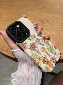 1 件复古水彩花束图案经典防摔柔软 TPU 手机壳适用于 Apple 和 15/15PLUS/15PRO/15PROMAX 防水防震防刮 - 彩色 - 查看 5