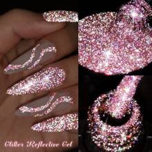 FOUR LILY 7ml Glitter Diamond Gel Nail Polish New Reflective Disco Shiny Nail Polish Ultra-Shimmer Nail Gel For DIY Manicure - Multicolor - View 3