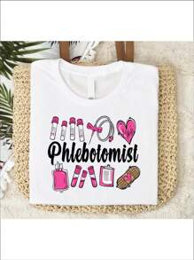 Phelebotomist Shirt, Phlebotomy Graduation Gift T-Shirt, Lab Tech Tee, Medical Technologist Shirts, Blood Expert T-Shirts, Phlebotomy Tees. TTD-1008 - White - View 1