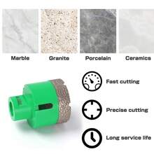 BriSunshine 6PCS Foret Diamanté Kits avec 2 Disques Diamant, 20/25/40/45/50/68mm Trépans avec Filetage M14 pour Perçage à sec pour Verre, Carrelage, Céramique, Marbre, Porcelaine de Coupe