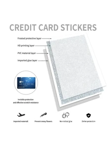 Bộ 4 miếng dán thẻ lấp lấp, bao đựng thẻ lấp lánh, phong cách sang trọng Dubai, họa tiết lấp lánh bạc ánh sao mờ, màu sắc rực rỡ, phù hợp với thẻ tín dụng, thẻ ghi nợ, thẻ giao thông, thẻ ra vào, có khả năng chống nước, chống trầy xước, chống trượt, chống bám vân tay, bảo vệ thông tin cá nhân, có thể dùng để trang trí thẻ tín dụng, thẻ ngân hàng, thẻ giao thông, phù hợp cho cả nam và nữ, món quà thú vị dành cho chồng, vợ, bạn bè. - Nhiều màu - Xem 5