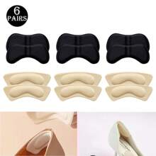6 Pairs Butterfly & Crescent Shaped Heel Grips, Adjustable Cushion, Soft & Breathable Inserts For High Heels & Sports Shoes