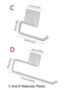 1 pezzo Portarotolo da cucina, dispenser da parete per rotoli jumbo in acciaio inossidabile senza foratura, adesivo, organizer da bagno